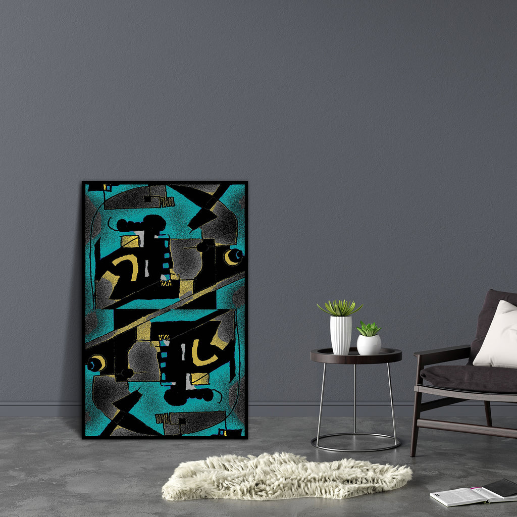 Abstract Artwork D96 Canvas Painting Synthetic Frame - Paintings MDF Framing - ArtzFolio.com