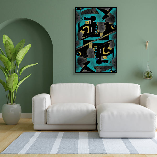 Abstract Artwork D96 Canvas Painting Synthetic Frame-Paintings MDF Framing-AFF_FR-IC 5002505 IC 5002505, Abstract Expressionism, Abstracts, Ancient, Black, Black and White, Decorative, Digital, Digital Art, Geometric, Geometric Abstraction, Graphic, Historical, Illustrations, Medieval, Patterns, Semi Abstract, Signs, Signs and Symbols, Spiritual, Vintage, abstract, artwork, d96, canvas, painting, for, bedroom, living, room, engineered, wood, frame, arabesque, artistic, background, constructive, creative, cy