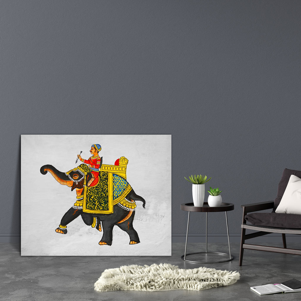 Maharaja Riding On An Elephant India Udaipur Canvas Painting Synthetic Frame-Paintings MDF Framing-AFF_FR-IC 5002514 IC 5002514, Ancient, Architecture, Art and Paintings, Asian, Cities, City Views, Culture, Digital, Digital Art, Drawing, Ethnic, Graphic, Historical, Indian, Medieval, Paintings, People, Retro, Signs, Signs and Symbols, Traditional, Tribal, Urban, Vintage, World Culture, maharaja, riding, on, an, elephant, india, udaipur, canvas, painting, synthetic, frame, architectural, art, artistic, artwo
