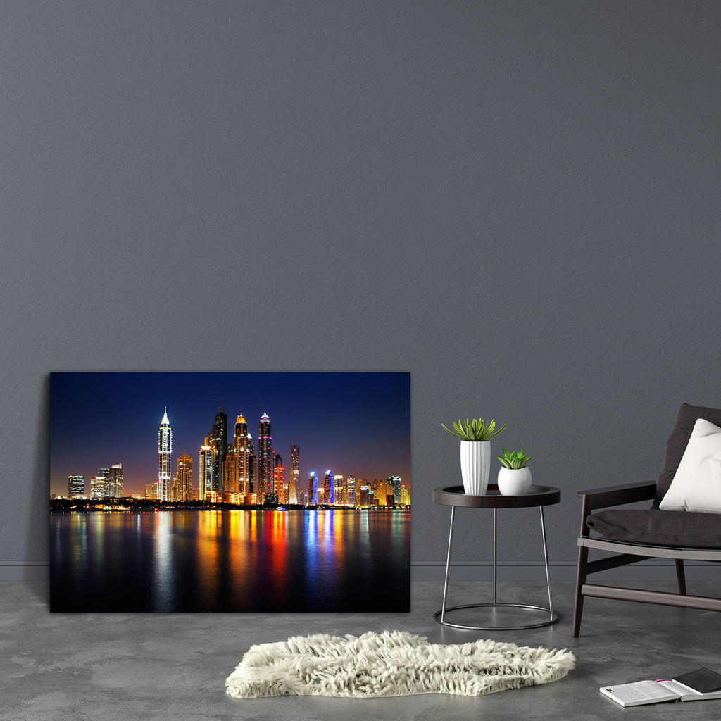 Dubai Marina At Dusk, UAE Canvas Painting Synthetic Frame-Paintings MDF Framing-AFF_FR-IC 5002568 IC 5002568, Allah, Arabic, Architecture, Automobiles, Business, Cities, City Views, Islam, Landmarks, Modern Art, Places, Skylines, Transportation, Travel, Urban, Vehicles, dubai, marina, at, dusk, uae, canvas, painting, synthetic, frame, skyline, city, arab, arabian, beautiful, biggest, blue, building, burj, cityscape, construction, display, downtown, east, emirates, exterior, gulf, high, highest, highrise, ho