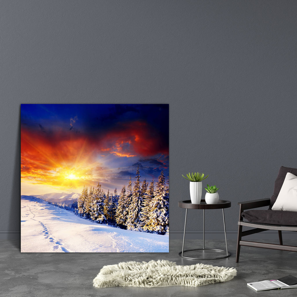 Majestic Sunset In The Winter Mountains Landscape Canvas Painting Synthetic Frame-Paintings MDF Framing-AFF_FR-IC 5002620 IC 5002620, Automobiles, Black and White, Christianity, Countries, Holidays, Landscapes, Mountains, Nature, Scenic, Seasons, Sunrises, Sunsets, Transportation, Travel, Vehicles, White, Wooden, majestic, sunset, in, the, winter, landscape, canvas, painting, synthetic, frame, christmas, wonderland, snow, background, country, beautiful, cloud, cold, cover, dawn, dusk, environment, evening, 