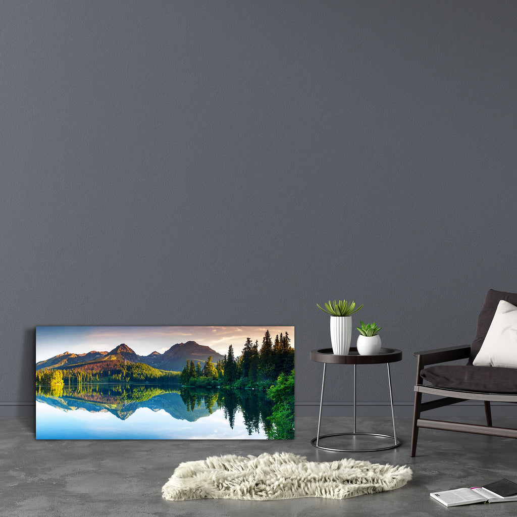 Mountain Lake In National Park High Tatra, Slovakia D3 Canvas Painting Synthetic Frame-Paintings MDF Framing-AFF_FR-IC 5002623 IC 5002623, Automobiles, Botanical, Floral, Flowers, Holidays, Landscapes, Mountains, Nature, Scenic, Seasons, Sunrises, Sunsets, Transportation, Travel, Vehicles, Wooden, mountain, lake, in, national, park, high, tatra, slovakia, d3, canvas, painting, synthetic, frame, landscape, autumn, background, bay, beautiful, cloud, coast, color, ecology, environment, evening, fishing, flora,