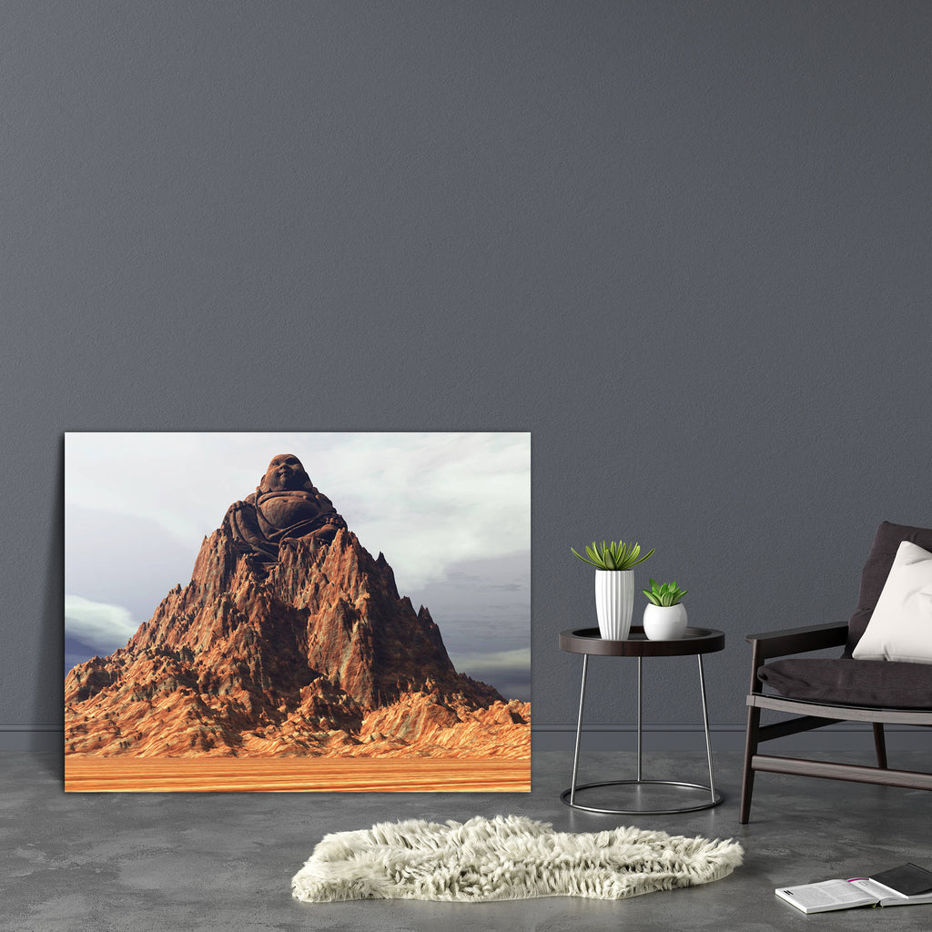 Buddha Mountain Canvas Painting Synthetic Frame-Paintings MDF Framing-AFF_FR-IC 5002624 IC 5002624, Art and Paintings, Buddhism, Digital, Digital Art, God Buddha, Graphic, Illustrations, Indian, Landscapes, Mountains, Paintings, Religion, Religious, Scenic, Spiritual, buddha, mountain, canvas, painting, synthetic, frame, art, buddhist, east, enlighten, enlightenment, gold, golden, illustration, india, introverted, joga, landscape, lotus, pose, meditation, monument, nepal, nirvana, paint, relax, spirit, stat