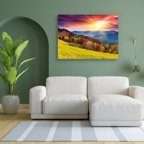 Autumn Landscape D3 Canvas Painting Synthetic Frame-Paintings MDF Framing-AFF_FR-IC 5002628 IC 5002628, Botanical, Floral, Flowers, God Ram, Hinduism, Landscapes, Mountains, Nature, Panorama, Rural, Scenic, Seasons, Sunrises, Sunsets, Wooden, autumn, landscape, d3, canvas, painting, for, bedroom, living, room, engineered, wood, frame, sunrise, mountain, fall, scenery, beautiful, sunset, dawn, garden, background, alps, forest, foliage, paisaje, view, beauty, bright, cloud, color, colorful, countryside, envir