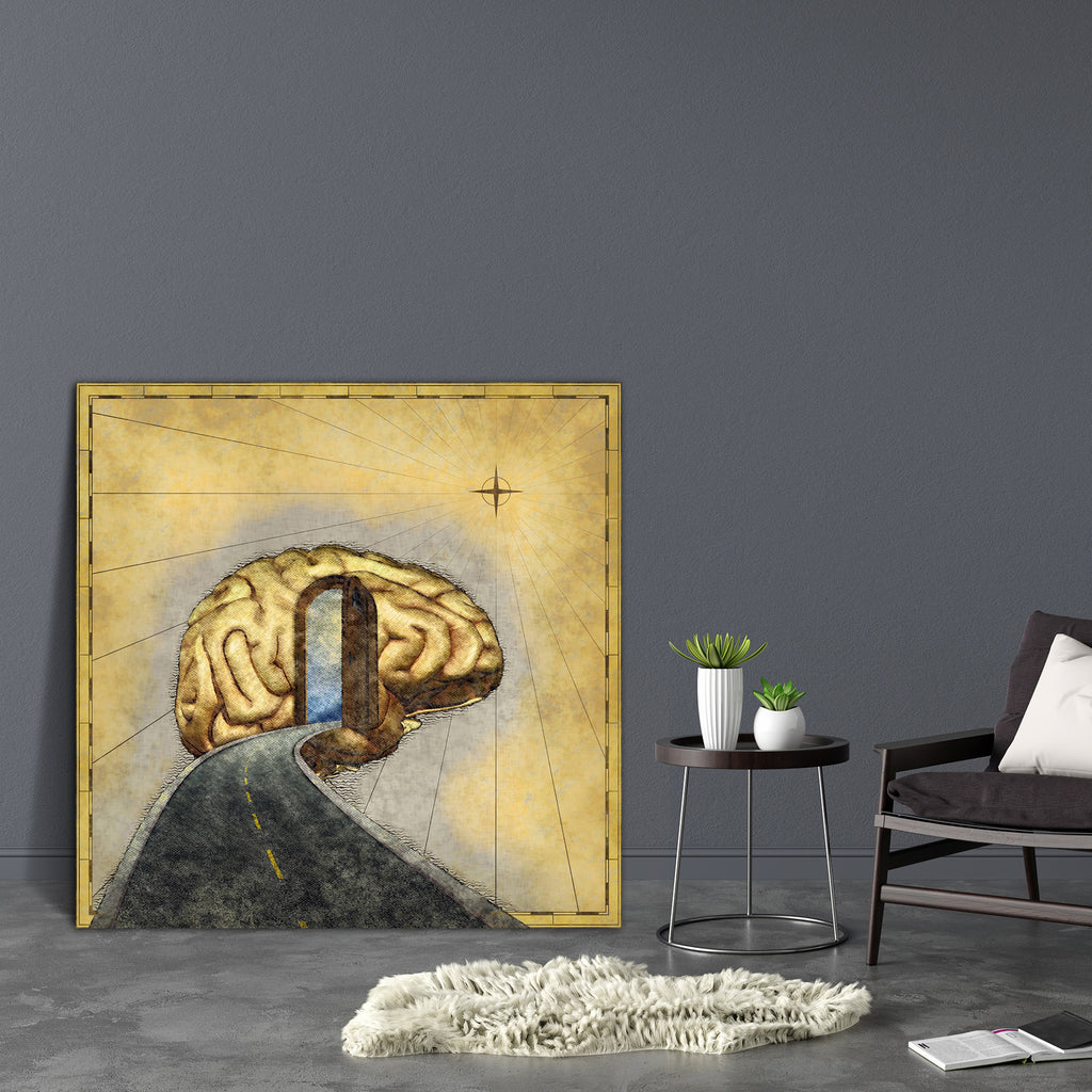 Road Map To The Brain Canvas Painting Synthetic Frame-Paintings MDF Framing-AFF_FR-IC 5002645 IC 5002645, 3D, Ancient, Automobiles, Digital, Digital Art, Education, Graphic, Historical, Illustrations, Maps, Medieval, Schools, Transportation, Travel, Universities, Vehicles, Vintage, road, map, to, the, brain, canvas, painting, synthetic, frame, learning, consciousness, mind, open, roadmap, learn, anatomical, anatomy, antique, cartography, destination, door, driving, enlightenment, grunge, highway, human, ill