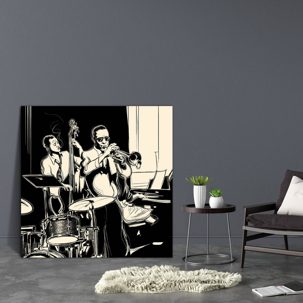 Jazz Band D4 Canvas Painting Synthetic Frame-Paintings MDF Framing-AFF_FR-IC 5002663 IC 5002663, Art and Paintings, Digital, Digital Art, Drawing, Graphic, Illustrations, Music, Music and Dance, Music and Musical Instruments, Musical Instruments, Pets, Signs, Signs and Symbols, jazz, band, d4, canvas, painting, synthetic, frame, drum, musician, drums, pianist, musicians, art, artistic, artwork, bass, bassist, blues, brass, concert, design, event, horn, illustration, instrument, instrumental, male, man, musi