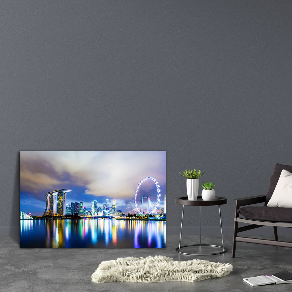 Singapore Skyline At Night Canvas Painting Synthetic Frame-Paintings MDF Framing-AFF_FR-IC 5002707 IC 5002707, Architecture, Asian, Business, Cities, City Views, Landmarks, Landscapes, Places, Scenic, Skylines, Urban, singapore, skyline, at, night, canvas, painting, synthetic, frame, city, marina, bay, bridge, building, central, cityscape, commercial, district, famous, financial, harbor, highrise, hotel, illuminated, landmark, landscape, light, morning, museum, outdoors, river, riverside, scene, sky, southe