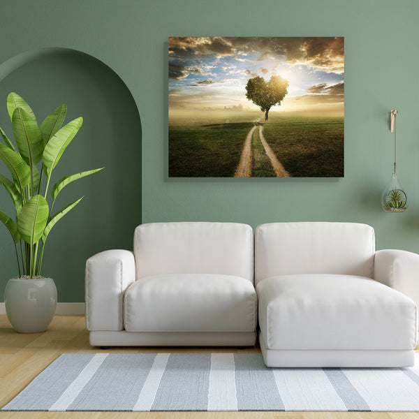 Heart Shaped Tree D1 Canvas Painting Synthetic Frame-Paintings MDF Framing-AFF_FR-IC 5002721 IC 5002721, Abstract Expressionism, Abstracts, Art and Paintings, Hearts, Landscapes, Love, Nature, Romance, Rural, Scenic, Seasons, Semi Abstract, Sunsets, Wooden, heart, shaped, tree, d1, canvas, painting, for, bedroom, living, room, engineered, wood, frame, trees, shape, warm, background, coeur, land, healthy, abstract, autumn, backgrounds, beautiful, beauty, bright, brown, colorful, countryside, dusk, fall, fiel