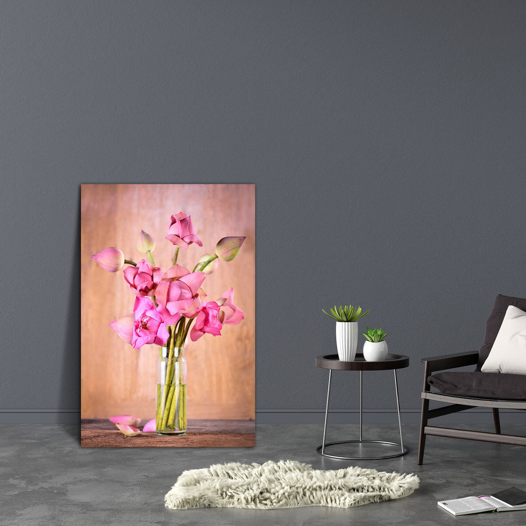 Pink Lotus Flowers Canvas Painting Synthetic Frame-Paintings MDF Framing-AFF_FR-IC 5002743 IC 5002743, Ancient, Art and Paintings, Black and White, Botanical, Conceptual, Floral, Flowers, Fruit and Vegetable, Fruits, Historical, Love, Medieval, Nature, Paintings, Retro, Romance, Scenic, Signs, Signs and Symbols, Still Life, Vintage, White, pink, lotus, canvas, painting, synthetic, frame, still, life, morte, flower, antique, art, artistic, background, beautiful, beauty, bright, color, colorful, concept, deco