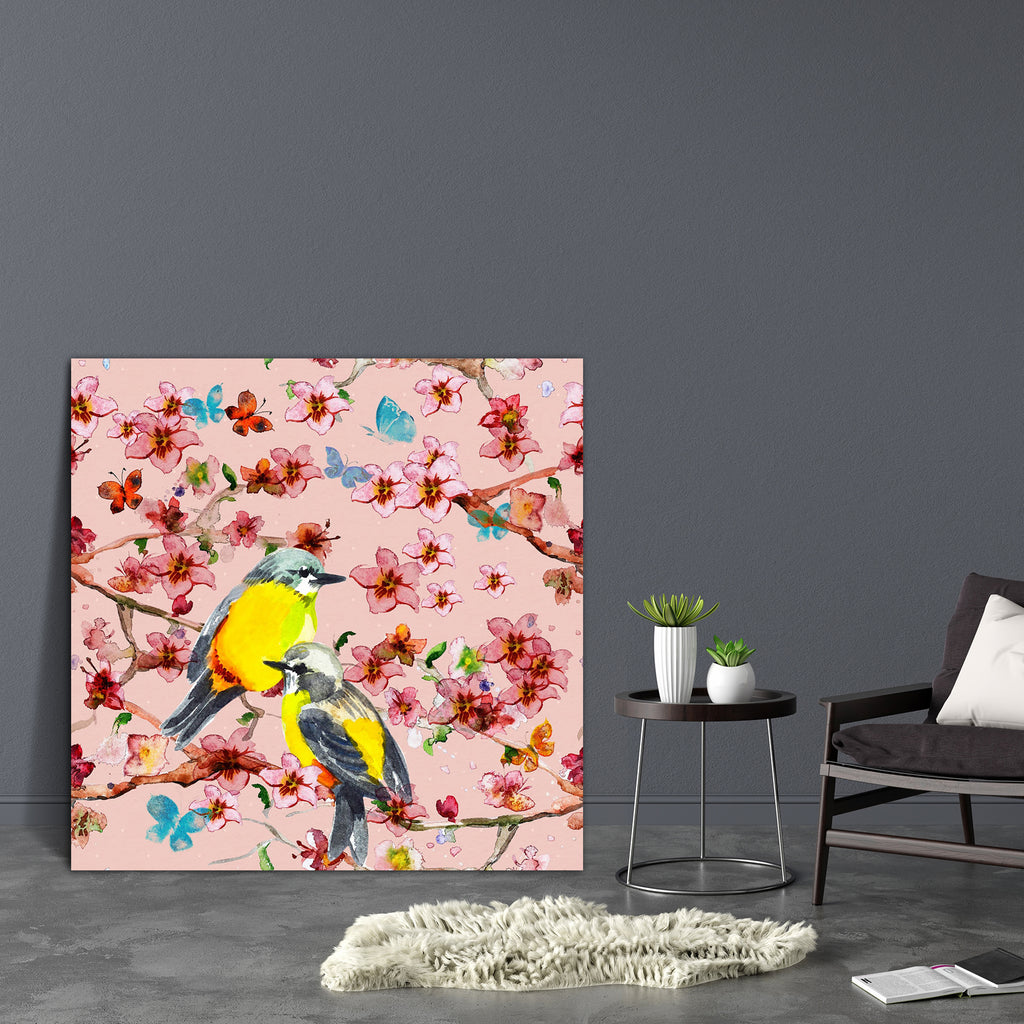 Birds & Flowers D1 Canvas Painting Synthetic Frame-Paintings MDF Framing-AFF_FR-IC 5002759 IC 5002759, Abstract Expressionism, Abstracts, Ancient, Animals, Art and Paintings, Birds, Botanical, Chinese, Decorative, Digital, Digital Art, Drawing, Floral, Flowers, Graphic, Historical, Illustrations, Medieval, Nature, Paintings, Patterns, Scenic, Semi Abstract, Signs, Signs and Symbols, Vintage, Watercolour, Wildlife, d1, canvas, painting, synthetic, frame, abstract, animal, art, background, beautiful, beauty, 