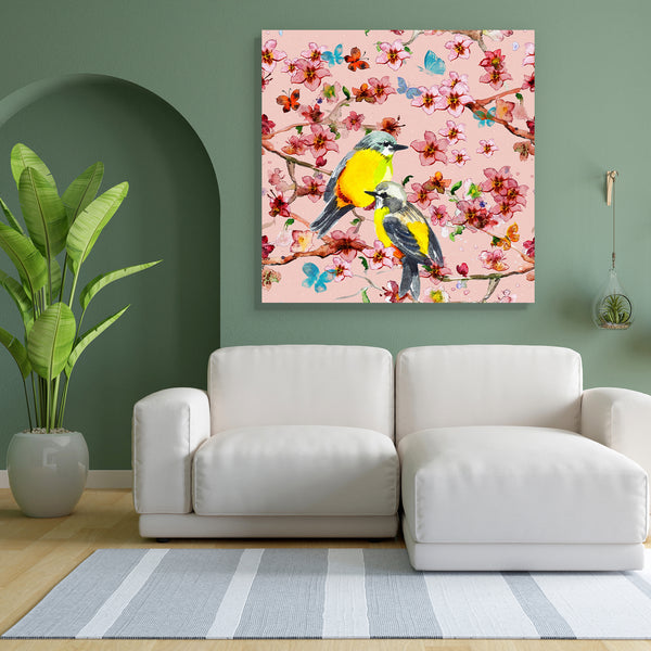 Birds & Flowers D1 Canvas Painting Synthetic Frame-Paintings MDF Framing-AFF_FR-IC 5002759 IC 5002759, Abstract Expressionism, Abstracts, Ancient, Animals, Art and Paintings, Birds, Botanical, Chinese, Decorative, Digital, Digital Art, Drawing, Floral, Flowers, Graphic, Historical, Illustrations, Medieval, Nature, Paintings, Patterns, Scenic, Semi Abstract, Signs, Signs and Symbols, Vintage, Watercolour, Wildlife, d1, canvas, painting, for, bedroom, living, room, engineered, wood, frame, abstract, animal, a