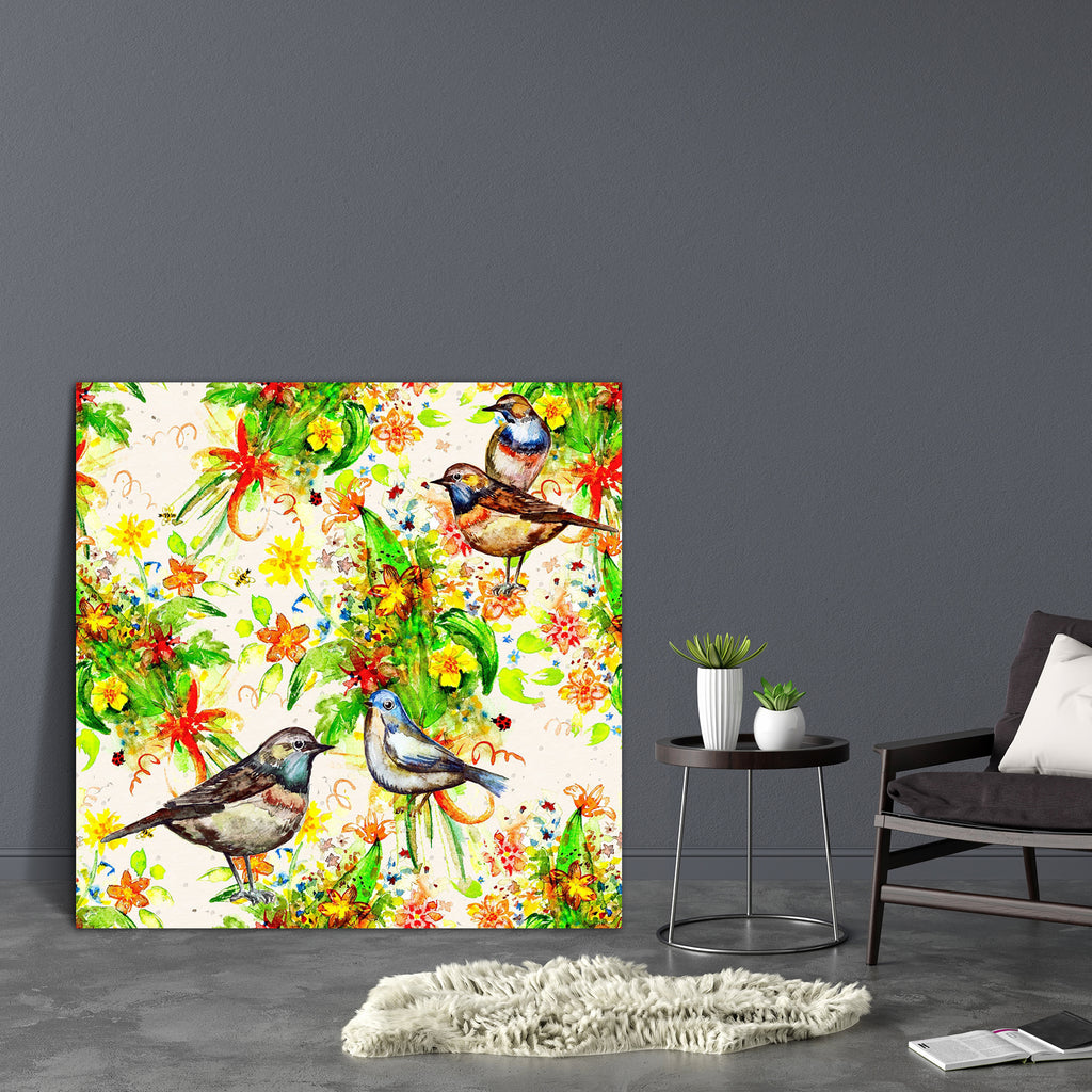 Birds & Flowers D2 Canvas Painting Synthetic Frame-Paintings MDF Framing-AFF_FR-IC 5002760 IC 5002760, Abstract Expressionism, Abstracts, Ancient, Art and Paintings, Birds, Botanical, Decorative, Digital, Digital Art, Drawing, Floral, Flowers, Graphic, Historical, Illustrations, Medieval, Nature, Paintings, Patterns, Retro, Scenic, Semi Abstract, Signs, Signs and Symbols, Vintage, Watercolour, d2, canvas, painting, synthetic, frame, abstract, art, artistic, backdrop, background, beautiful, beauty, bird, blo