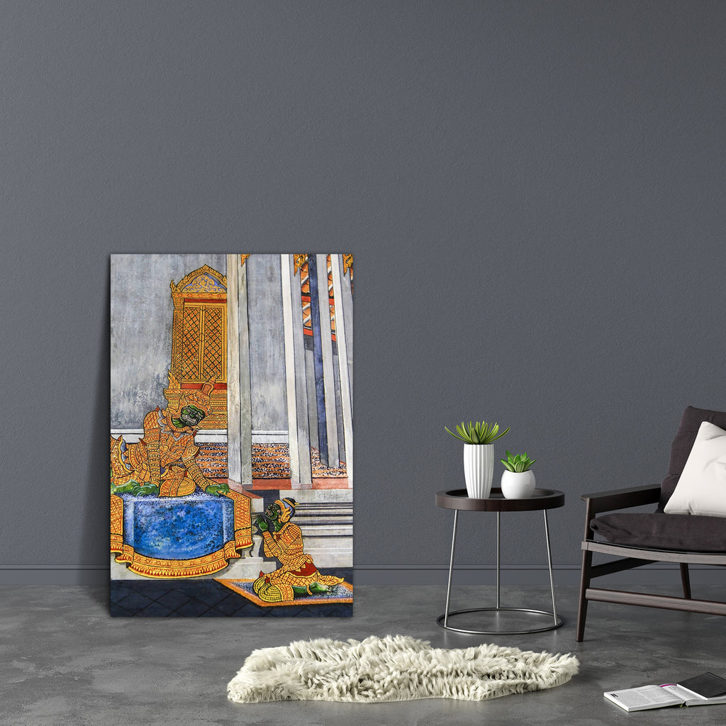 Thai Temple Wall Art Canvas Painting Synthetic Frame-Paintings MDF Framing-AFF_FR-IC 5002765 IC 5002765, Ancient, Art and Paintings, Asian, Buddhism, Culture, Drawing, Ethnic, God Buddha, Historical, Medieval, Paintings, Religion, Religious, Traditional, Tribal, Vintage, World Culture, thai, temple, wall, art, canvas, painting, synthetic, frame, antique, asia, background, bangkok, beautiful, buddha, buddhist, color, craft, decor, decoration, draw, fairy, god, gold, grand, imagine, legend, masterpiece, monke