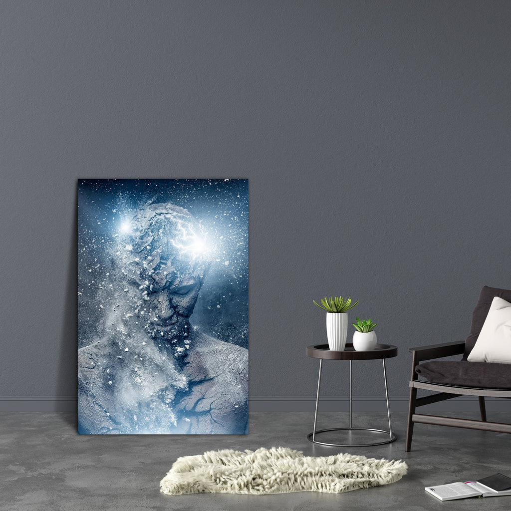 Man With Conceptual Spiritual Body Art D1 Canvas Painting Synthetic Frame-Paintings MDF Framing-AFF_FR-IC 5002795 IC 5002795, Art and Paintings, Conceptual, Religion, Religious, Space, Spiritual, man, with, body, art, d1, canvas, painting, synthetic, frame, brain, mind, soul, spirit, destruction, creation, psychic, aura, spirituality, power, god, immortal, human, alien, energy, beauty, belief, crack, dark, demolition, desolation, devastation, expressive, feelings, glow, head, holistic, immortality, individu
