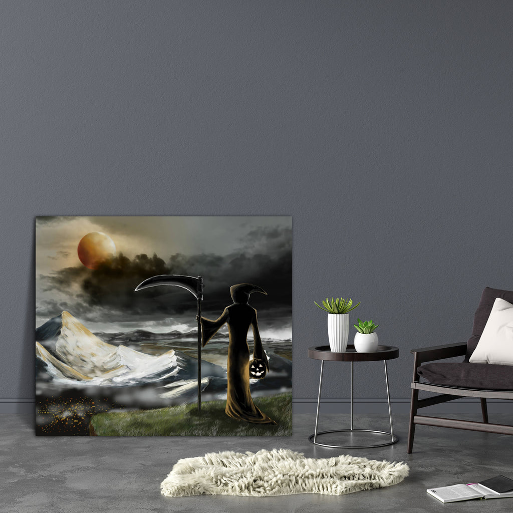 Halloween Day Canvas Painting Synthetic Frame-Paintings MDF Framing-AFF_FR-IC 5002807 IC 5002807, Art and Paintings, Digital Art, Holidays, Mountains, Paintings, Signs, Signs and Symbols, Sketches, halloween, day, canvas, painting, synthetic, frame, art, create, design, digital, ghost, holiday, light, looking, moon, moonlight, mountain, night, paint, brush, precipice, pumpkin, sketch, stand, town, artzfolio, wall decor for living room, wall frames for living room, frames for living room, wall art, canvas pa