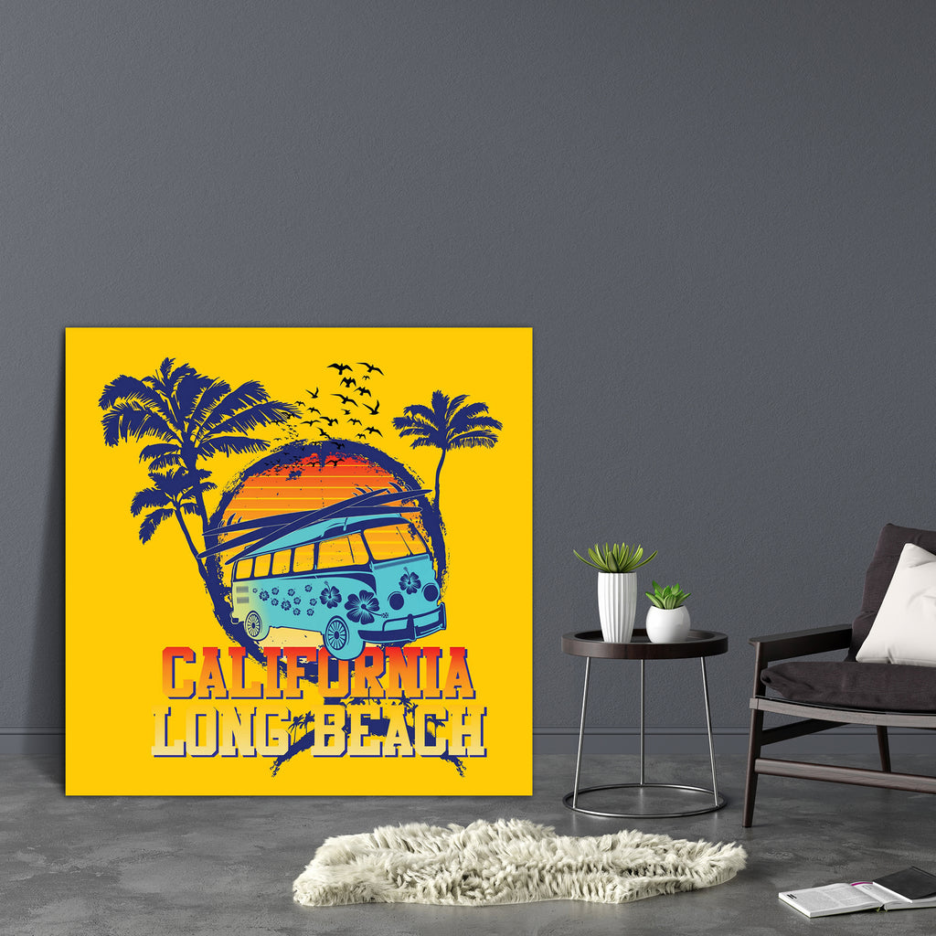 Palm Beach Van Canvas Painting Synthetic Frame-Paintings MDF Framing-AFF_FR-IC 5002810 IC 5002810, Ancient, Art and Paintings, Automobiles, Historical, Illustrations, Medieval, Retro, Sports, Transportation, Travel, Tropical, Vehicles, Vintage, palm, beach, van, canvas, painting, synthetic, frame, blue, board, bus, clear, drive, fin, fun, hippie, journey, land, leaf, long, longboard, ocean, old, profile, red, revival, sea, seventies, side, single, sixties, sky, sport, spring, summer, sun, sunny, sunshine, s