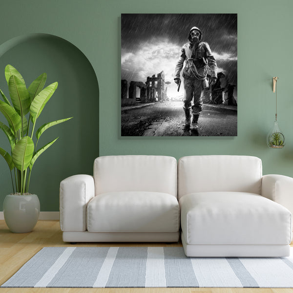 A Lonely Hero Wearing Gas Mask Canvas Painting Synthetic Frame-Paintings MDF Framing-AFF_FR-IC 5002819 IC 5002819, Cities, City Views, Space, Urban, a, lonely, hero, wearing, gas, mask, canvas, painting, for, bedroom, living, room, engineered, wood, frame, apocalypse, abandoned, apocalyptic, armageddon, asphalt, buildings, catastrophe, city, concept, copy, debris, depression, destroyed, destruction, difficulties, dirty, disaster, doomsday, earthquake, environmental, fear, gun, heroes, isolation, loneliness,