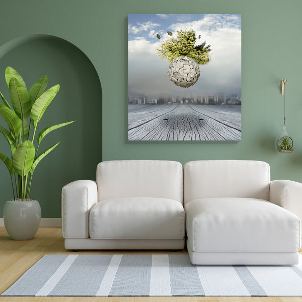 Surrealistic New World Canvas Painting Synthetic Frame-Paintings MDF Framing-AFF_FR-IC 5002823 IC 5002823, Animals, Architecture, Art and Paintings, Astronomy, Birds, Cities, City Views, Collages, Conceptual, Cosmology, Futurism, Illustrations, Landscapes, Modern Art, Nature, Realism, Scenic, Space, Surrealism, surrealistic, new, world, canvas, painting, for, bedroom, living, room, engineered, wood, frame, air, animal, architectural, art, artistic, beautiful, bird, butterfly, city, cloud, collage, compositi