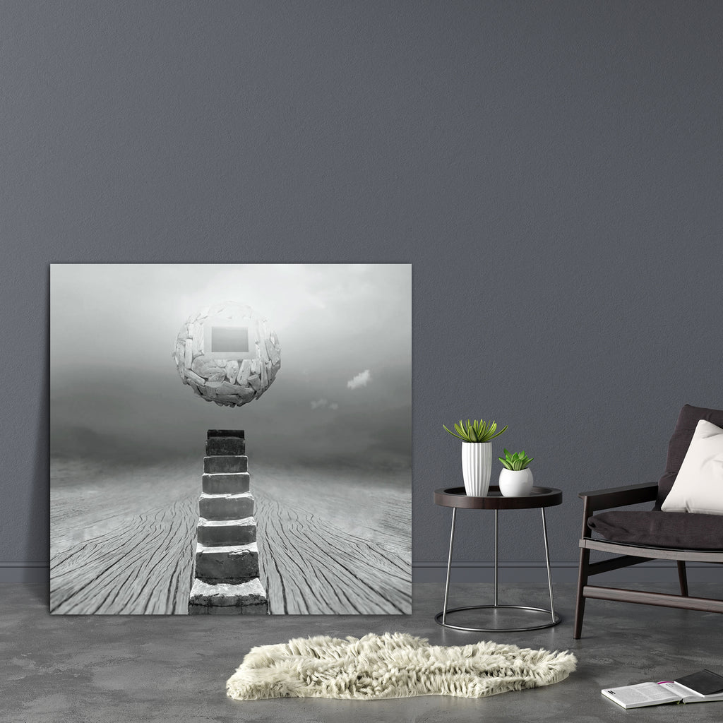 Ultimate Goal To Reach The End Canvas Painting Synthetic Frame-Paintings MDF Framing-AFF_FR-IC 5002825 IC 5002825, Ancient, Art and Paintings, Conceptual, Fantasy, Historical, Landscapes, Medieval, Modern Art, Realism, Scenic, Spiritual, Surrealism, Vintage, ultimate, goal, to, reach, the, end, canvas, painting, synthetic, frame, achievement, art, artistic, ball, bizarre, complex, complexity, creativity, floating, gray, grey, idea, imagination, imagine, landscape, lightness, mind, modern, mysterious, psyche