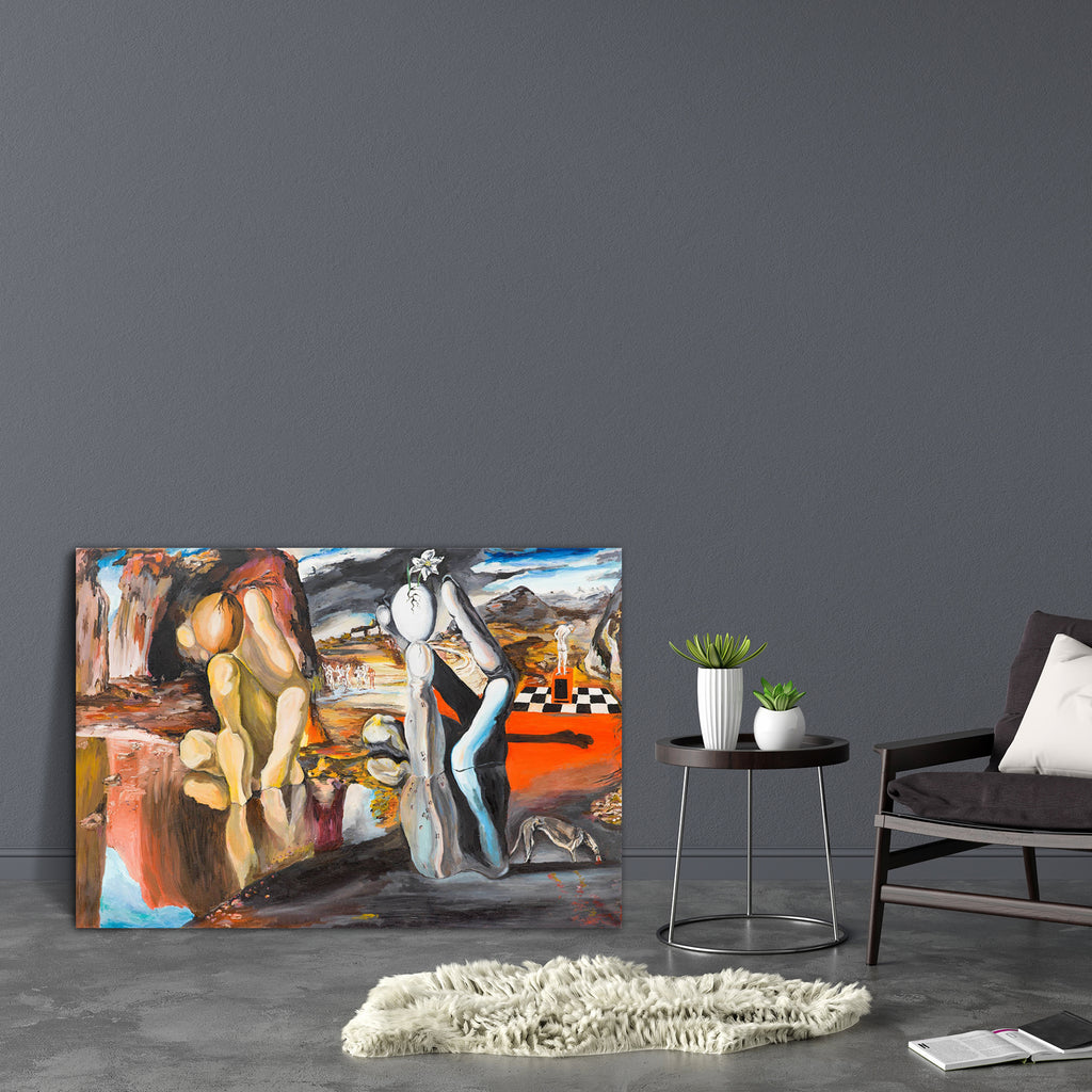 Replica Of Famous Artwork Made By Salvador Dali D1 Canvas Painting Synthetic Frame-Paintings MDF Framing-AFF_FR-IC 5002835 IC 5002835, Art and Paintings, Culture, Decorative, Ethnic, Greek, Illustrations, Love, Paintings, Realism, Romance, Signs, Signs and Symbols, Surrealism, Traditional, Tribal, World Culture, replica, of, famous, artwork, made, by, salvador, dali, d1, canvas, painting, synthetic, frame, oil, art, artistic, beauty, colorful, colors, concept, creative, death, design, doodle, dream, fine, h