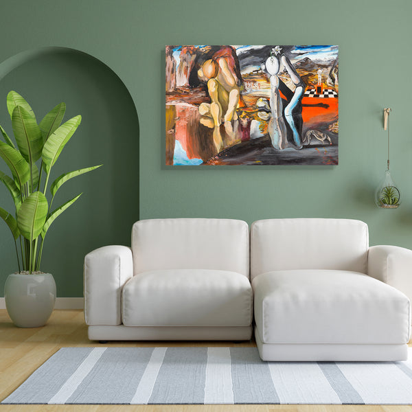 Replica Of Famous Artwork Made By Salvador Dali D1 Canvas Painting Synthetic Frame-Paintings MDF Framing-AFF_FR-IC 5002835 IC 5002835, Art and Paintings, Culture, Decorative, Ethnic, Greek, Illustrations, Love, Paintings, Realism, Romance, Signs, Signs and Symbols, Surrealism, Traditional, Tribal, World Culture, replica, of, famous, artwork, made, by, salvador, dali, d1, canvas, painting, for, bedroom, living, room, engineered, wood, frame, oil, art, artistic, beauty, colorful, colors, concept, creative, de