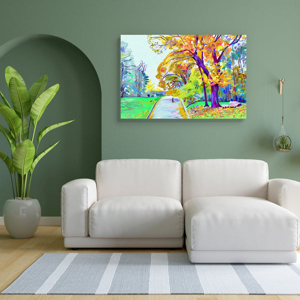 Autumn Landscape D4 Canvas Painting Synthetic Frame-Paintings MDF Framing-AFF_FR-IC 5002885 IC 5002885, Art and Paintings, Countries, Digital, Digital Art, Drawing, Graphic, Illustrations, Impressionism, Landscapes, Nature, Paintings, Patterns, Rural, Scenic, Seasons, Signs, Signs and Symbols, Sketches, Wooden, autumn, landscape, d4, canvas, painting, for, bedroom, living, room, engineered, wood, frame, artist, artistic, artwork, beauty, bright, brush, color, colorful, composition, country, countryside, cre
