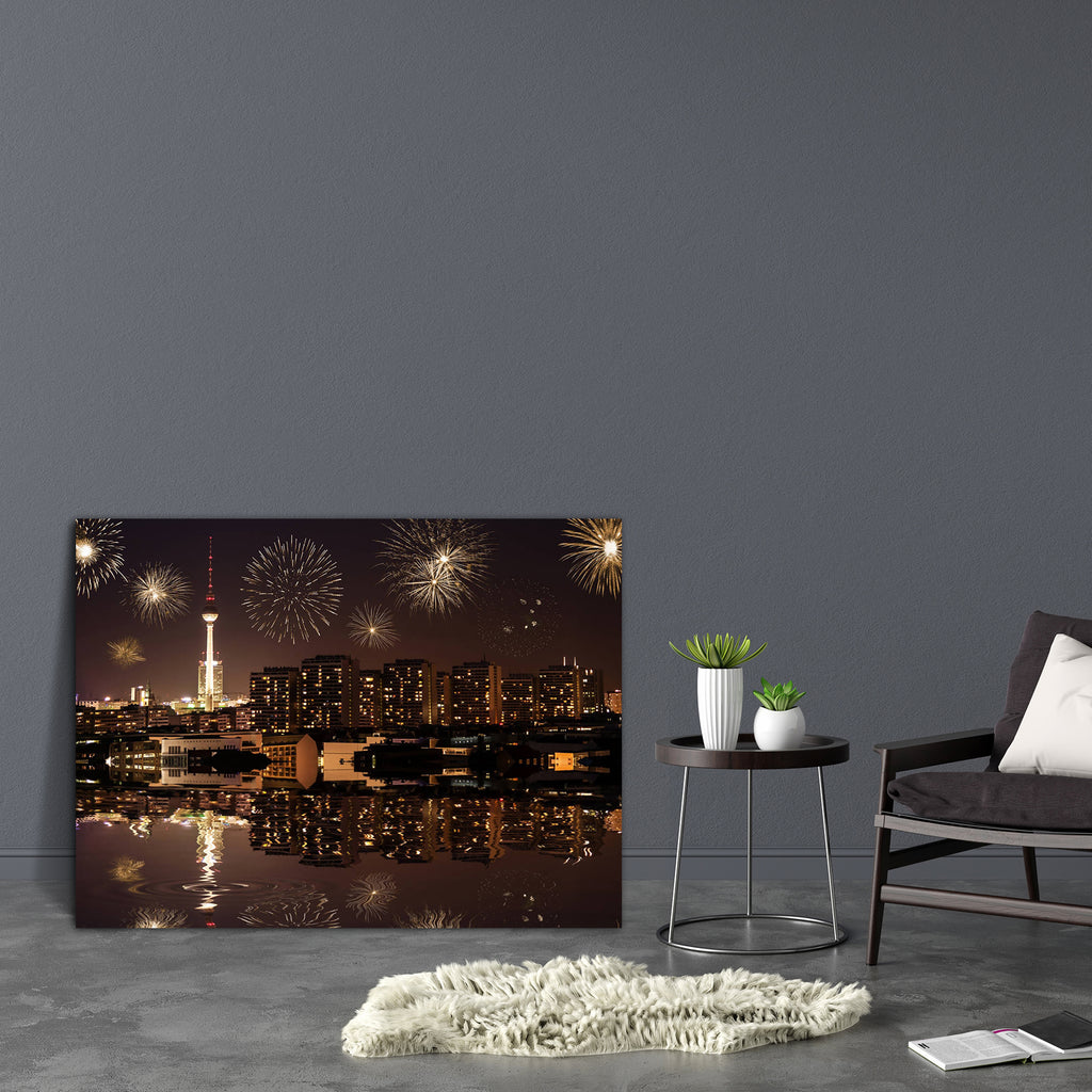 New Years Eve In Berlin, Germany Canvas Painting Synthetic Frame-Paintings MDF Framing-AFF_FR-IC 5002901 IC 5002901, Architecture, Automobiles, Cities, City Views, Festivals, Festivals and Occasions, Festive, German, God Ram, Hinduism, Landmarks, Panorama, Places, Skylines, Transportation, Travel, Vehicles, new, years, eve, in, berlin, germany, canvas, painting, synthetic, frame, silvester, burst, capital, carnival, celebrate, celebration, cityscape, europe, evening, explode, explosion, festival, firecracke