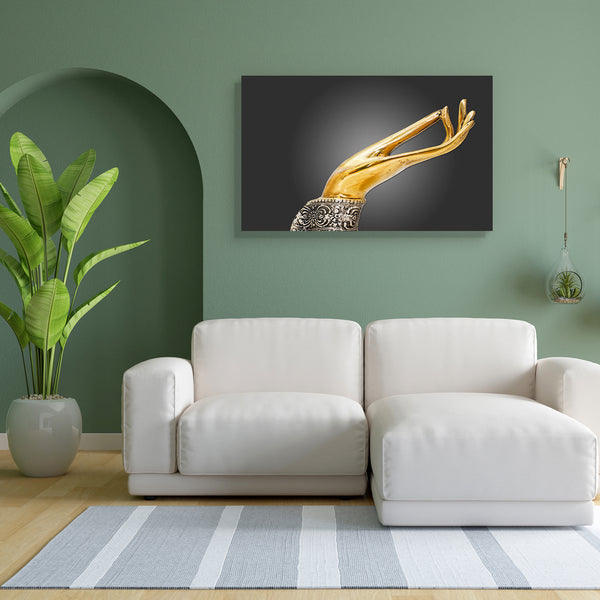 Golden Buddha Hand Canvas Painting Synthetic Frame-Paintings MDF Framing-AFF_FR-IC 5002903 IC 5002903, Ancient, Architecture, Art and Paintings, Asian, Automobiles, Black and White, Buddhism, Chinese, Culture, Decorative, Ethnic, God Buddha, Historical, Medieval, Religion, Religious, Spiritual, Traditional, Transportation, Travel, Tribal, Vehicles, Vintage, White, World Culture, golden, buddha, hand, canvas, painting, for, bedroom, living, room, engineered, wood, frame, antique, art, asia, background, buddh