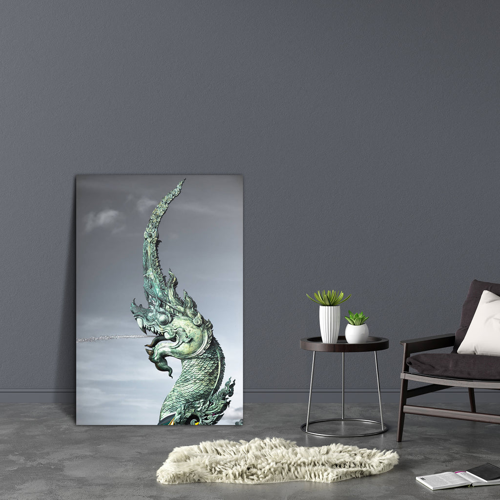 Phaya Naga Canvas Painting Synthetic Frame-Paintings MDF Framing-AFF_FR-IC 5002959 IC 5002959, Ancient, Architecture, Art and Paintings, Asian, Automobiles, Black and White, Buddhism, Chinese, Culture, Drawing, Ethnic, Fantasy, God Buddha, Hinduism, Historical, Marble and Stone, Medieval, Paintings, Patterns, Religion, Religious, Signs, Signs and Symbols, Symbols, Traditional, Transportation, Travel, Tribal, Vehicles, Vintage, White, World Culture, phaya, naga, canvas, painting, synthetic, frame, antique, a