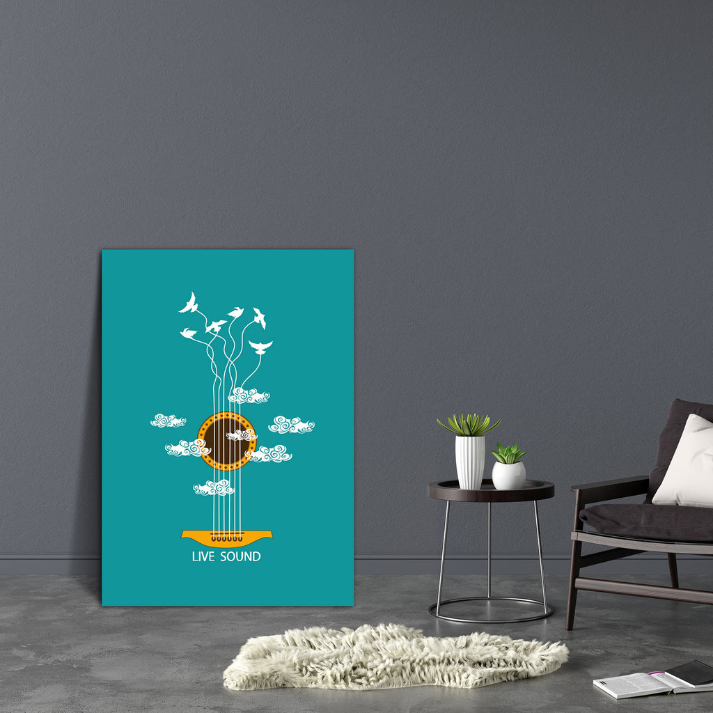 Guitar & Birds In The Sky Canvas Painting Synthetic Frame-Paintings MDF Framing-AFF_FR-IC 5002960 IC 5002960, Birds, Black and White, Drawing, Illustrations, Modern Art, Music, Music and Dance, Music and Musical Instruments, Musical Instruments, Nature, Scenic, Signs, Signs and Symbols, Sketches, Symbols, White, Wooden, guitar, in, the, sky, canvas, painting, synthetic, frame, jazz, poster, acoustic, concert, background, air, amp, amplifier, audio, band, bird, blue, cloud, design, electric, event, fly, flye