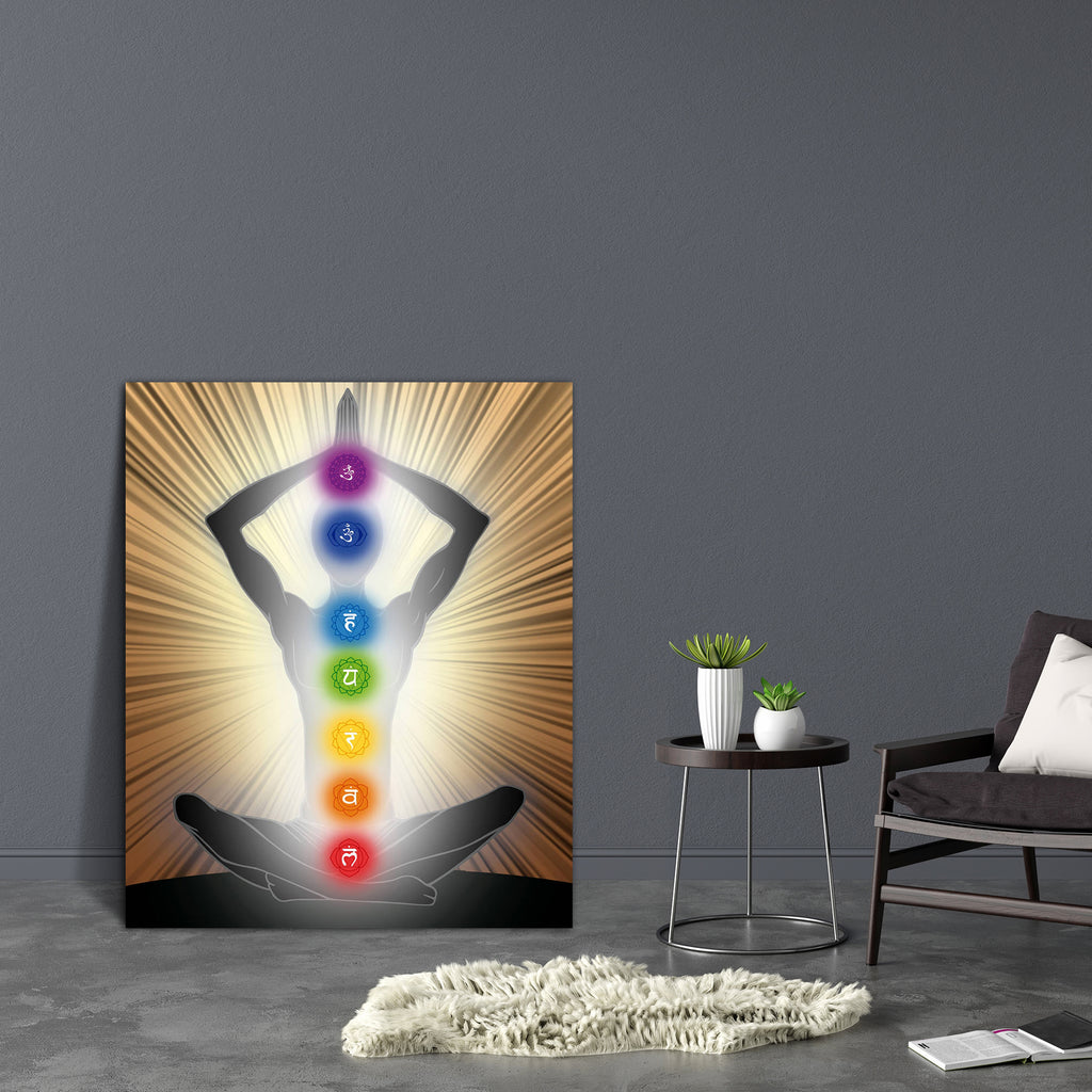 Yoga Position With The Symbols Of Seven Chakras D1 Canvas Painting Synthetic Frame-Paintings MDF Framing-AFF_FR-IC 5002971 IC 5002971, Asian, Black, Black and White, Buddhism, God Buddha, Health, Hinduism, Illustrations, Indian, People, Religion, Religious, Signs and Symbols, Spiritual, Symbols, yoga, position, with, the, of, seven, chakras, d1, canvas, painting, synthetic, frame, chakra, reiki, ajna, anahata, asia, aum, aura, body, buddha, cosmic, energy, harmony, illustration, india, kundalini, lotus, man