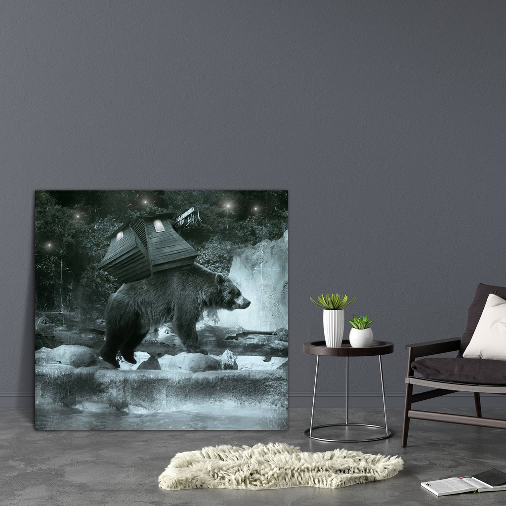 Brown Bear Carrying On His Back A Sort Of Ballast Canvas Painting Synthetic Frame-Paintings MDF Framing-AFF_FR-IC 5002974 IC 5002974, Ancient, Animals, Art and Paintings, Automobiles, Christianity, Fantasy, Historical, Illustrations, Landscapes, Medieval, Nature, Scenic, Surrealism, Transportation, Travel, Vehicles, Vintage, brown, bear, carrying, on, his, back, a, sort, of, ballast, canvas, painting, synthetic, frame, animal, art, artistic, beautiful, christmas, creativity, dark, darkness, detail, effect, 