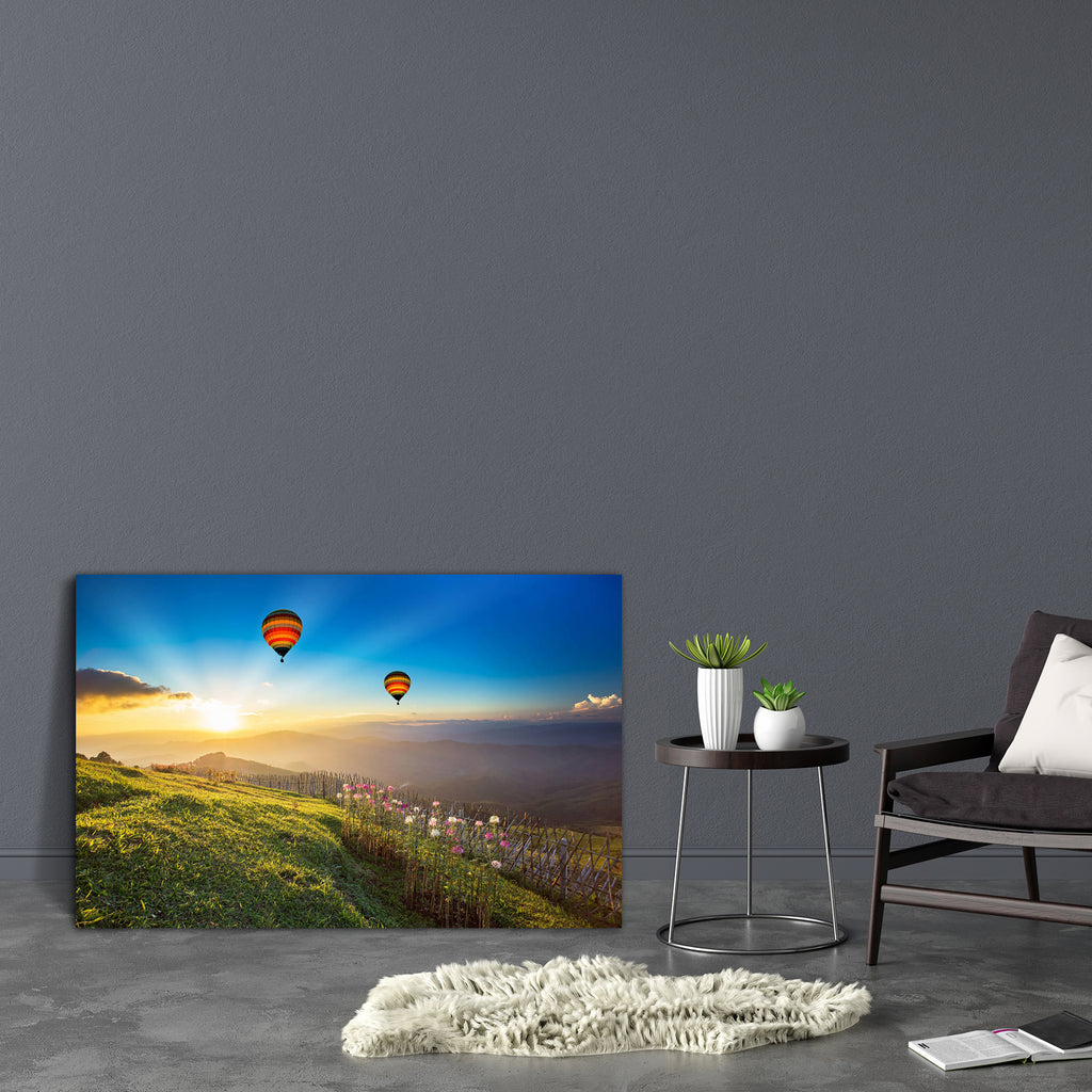 Hot Air Balloon D2 Canvas Painting Synthetic Frame-Paintings MDF Framing-AFF_FR-IC 5002988 IC 5002988, Automobiles, Botanical, Countries, Fantasy, Floral, Flowers, Landscapes, Mountains, Nature, Rural, Scenic, Seasons, Sports, Sunrises, Sunsets, Transportation, Travel, Vehicles, hot, air, balloon, d2, canvas, painting, synthetic, frame, autumn, background, beautiful, cloud, color, colorful, country, countryside, dawn, dramatic, dusk, environment, evening, flora, forest, fresh, grass, green, heaven, horizon,