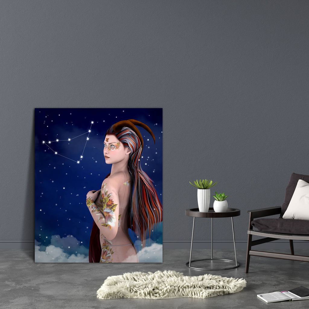 Zodiac Series Capricorn D1 Canvas Painting Synthetic Frame-Paintings MDF Framing-AFF_FR-IC 5003045 IC 5003045, Art and Paintings, Astrology, Botanical, Digital, Digital Art, Fantasy, Fashion, Floral, Flowers, Graphic, Horoscope, Illustrations, Individuals, Nature, People, Portraits, Signs, Signs and Symbols, Sun Signs, Symbols, Zodiac, series, capricorn, d1, canvas, painting, synthetic, frame, art, artistic, beautiful, beauty, character, clouds, constellation, date, drape, earth, element, fairy, female, for