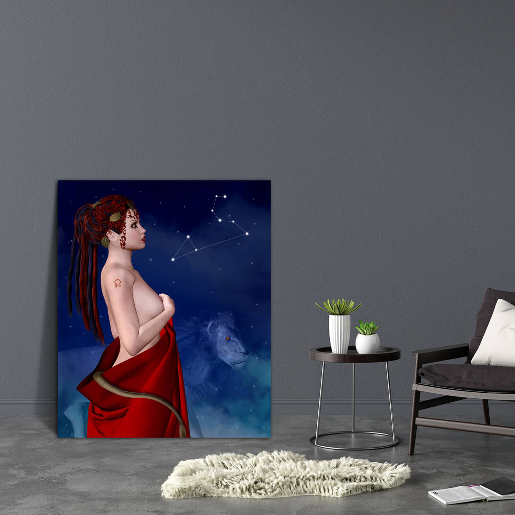Zodiac Series Leo D1 Canvas Painting Synthetic Frame-Paintings MDF Framing-AFF_FR-IC 5003047 IC 5003047, Animals, Art and Paintings, Astrology, Fantasy, Horoscope, Illustrations, Individuals, Portraits, Signs, Signs and Symbols, Sun Signs, Symbols, Zodiac, series, leo, d1, canvas, painting, synthetic, frame, tattoo, lion, animal, art, artwork, beautiful, beauty, blue, constellation, drape, fairy, girl, hair, style, illustration, imaginary, night, nocturne, portrait, prediction, profile, red, sign, sky, star