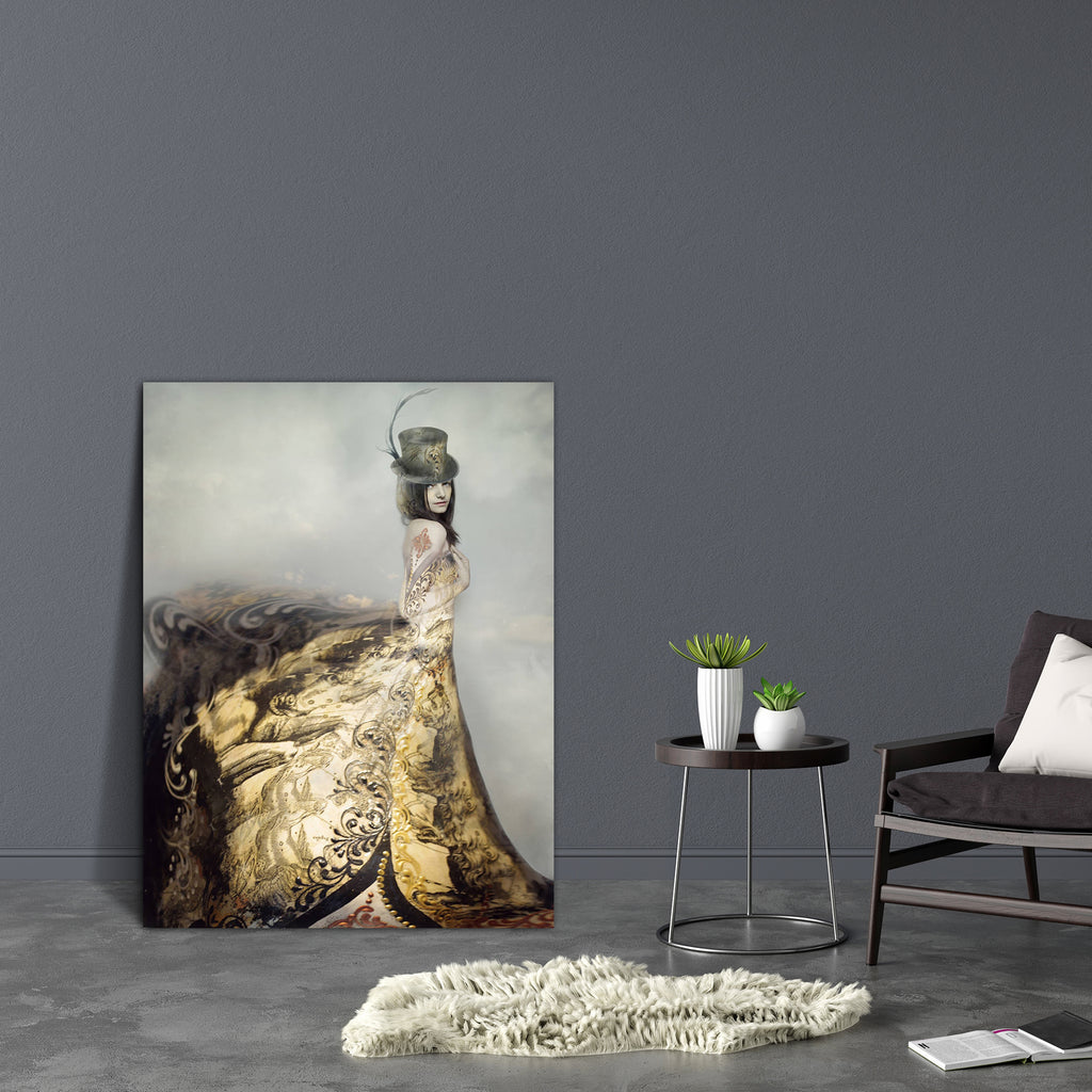 Extravagant Lady Canvas Painting Synthetic Frame-Paintings MDF Framing-AFF_FR-IC 5003055 IC 5003055, Art and Paintings, Asian, Fashion, Individuals, Portraits, extravagant, lady, canvas, painting, synthetic, frame, accessory, aristocratic, art, artist, artistic, beautiful, bizarre, body, caucasian, classic, cloud, cylinder, detail, dress, elegance, elegant, fashionable, female, figure, golden, hat, incredible, long, model, mysterious, poetic, portrait, pose, posing, romantic, sky, unique, uniqueness, wealth
