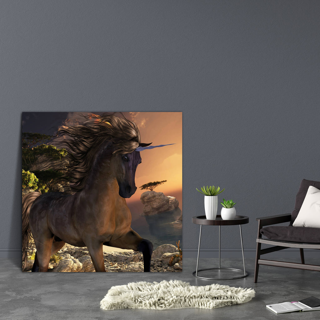 Grulla Buck Unicorn Canvas Painting Synthetic Frame-Paintings MDF Framing-AFF_FR-IC 5003074 IC 5003074, Animals, Fantasy, Illustrations, grulla, buck, unicorn, canvas, painting, synthetic, frame, animal, beast, brute, charger, creature, doe, equine, fable, fairytale, fawn, filly, foal, folklore, forest, trees, herd, horn, horse, horsepower, illustration, image, livestock, magic, magical, mammal, mare, mount, myth, mythology, picture, stag, stallion, steed, tale, wild, artzfolio, wall decor for living room, 