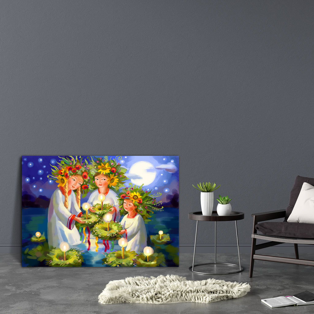 Midsummer Day Canvas Painting Synthetic Frame-Paintings MDF Framing-AFF_FR-IC 5003092 IC 5003092, Art and Paintings, Botanical, Culture, Digital, Digital Art, Drawing, Ethnic, Floral, Flowers, Folk Art, Graphic, Hand Drawn, Holidays, Illustrations, Individuals, Nature, Portraits, Russian, Signs and Symbols, Symbols, Traditional, Tribal, World Culture, midsummer, day, canvas, painting, synthetic, frame, summer, solstice, art, artist, beauty, belarus, bonfire, chaplet, clothes, costume, creativity, dress, fem