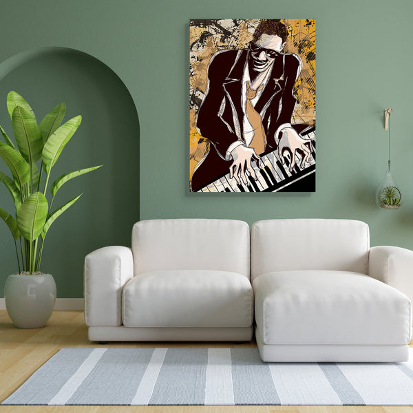 Afro American Jazz Pianist Canvas Painting Synthetic Frame-Paintings MDF Framing-AFF_FR-IC 5003096 IC 5003096, American, Art and Paintings, Digital, Digital Art, Drawing, Graphic, Illustrations, Music, Music and Dance, Music and Musical Instruments, afro, jazz, pianist, canvas, painting, for, bedroom, living, room, engineered, wood, frame, art, artistic, blues, event, grunge, illustration, instrument, male, man, musician, perform, performance, piano, player, playing, artzfolio, wall decor for living room, w