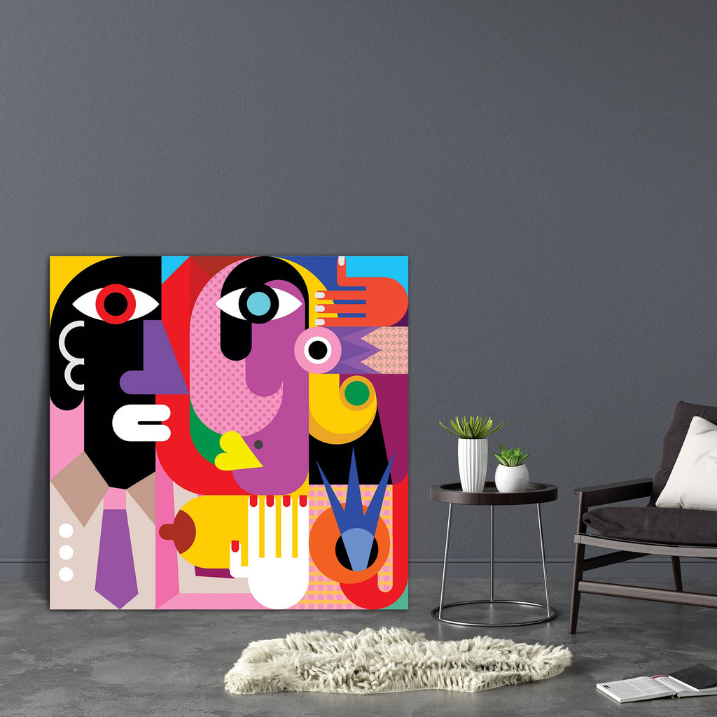 Modern Fine Art D4 Canvas Painting Synthetic Frame-Paintings MDF Framing-AFF_FR-IC 5003098 IC 5003098, Abstract Expressionism, Abstracts, Art and Paintings, Fine Art Reprint, Geometric Abstraction, Illustrations, Individuals, Love, Modern Art, Music, Music and Dance, Music and Musical Instruments, Old Masters, Paintings, Portraits, Retro, Romance, Semi Abstract, modern, fine, art, d4, canvas, painting, synthetic, frame, abstract, illustration, abstraction, blue, boyfriend, clerk, contemporary, couple, eccen