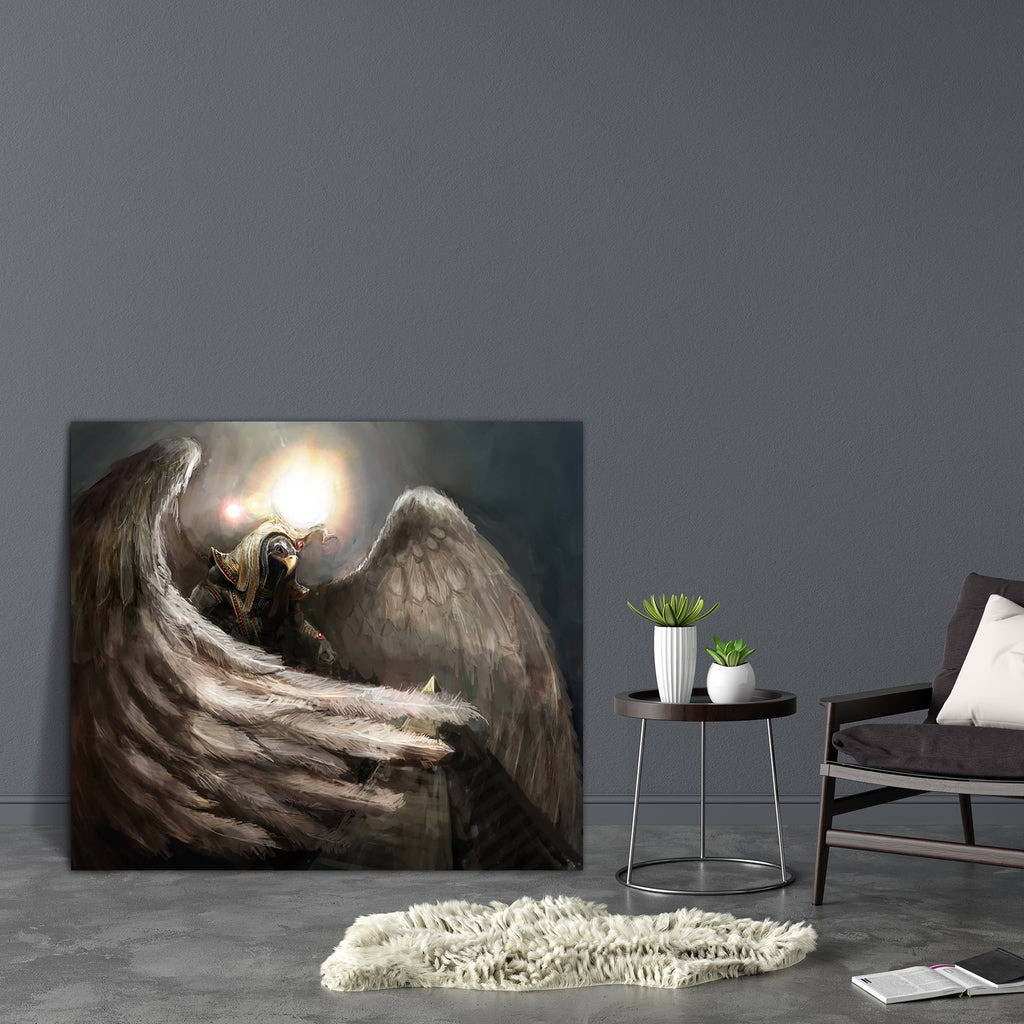 Half Eagle Half Man D2 Canvas Painting Synthetic Frame-Paintings MDF Framing-AFF_FR-IC 5003102 IC 5003102, Art and Paintings, Eygptian, Fantasy, Illustrations, Paintings, Religion, Religious, half, eagle, man, d2, canvas, painting, synthetic, frame, horus, egypt, god, illustration, men, mythology, piramide, ra, solar, sun, wallpaper, wings, artzfolio, wall decor for living room, wall frames for living room, frames for living room, wall art, canvas painting, wall frame, scenery, panting, paintings for living