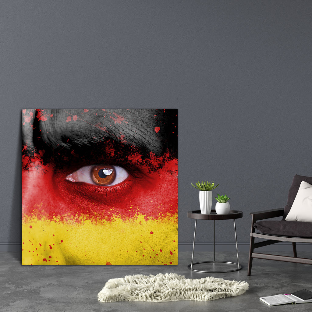 Germany Flag Painted On Angry Man Face Canvas Painting Synthetic Frame-Paintings MDF Framing-AFF_FR-IC 5003130 IC 5003130, Art and Paintings, Black, Black and White, Countries, Flags, German, People, Signs, Signs and Symbols, Sports, Symbols, germany, flag, painted, on, angry, man, face, canvas, painting, synthetic, frame, art, background, bands, colors, country, europe, expression, eye, paint, facial, fan, finger, follower, freedom, gold, green, independent, looking, make, up, nation, passion, patriot, pat