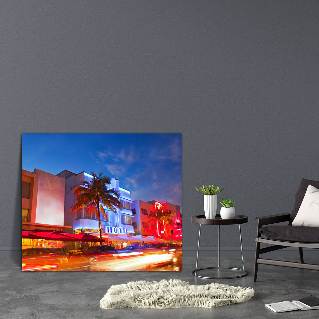 Miami Beach, Florida, USA D3 Canvas Painting Synthetic Frame-Paintings MDF Framing-AFF_FR-IC 5003141 IC 5003141, American, Art Deco, Cities, City Views, Skylines, Sunsets, Tropical, miami, beach, florida, usa, d3, canvas, painting, synthetic, frame, hotels, hotel, building, art, deco, beautiful, blue, buildings, city, cityscape, clouds, colorful, light, night, ocean, drive, palm, trees, red, sky, skyline, south, street, summer, sunset, travel, destination, artzfolio, wall decor for living room, wall frames 
