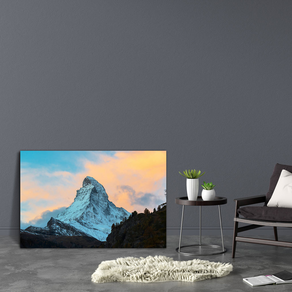 Matterhorn Peak, Zermatt, Switzerland Canvas Painting Synthetic Frame-Paintings MDF Framing-AFF_FR-IC 5003144 IC 5003144, Automobiles, Black and White, Eygptian, Landmarks, Landscapes, Mountains, Nature, Places, Scenic, Signs and Symbols, Skylines, Symbols, Transportation, Travel, Vehicles, White, matterhorn, peak, zermatt, switzerland, canvas, painting, synthetic, frame, alpine, alps, altitude, beautiful, blue, climb, cloud, cold, europe, european, famous, fresh, frozen, glacier, high, hill, ice, landmark,