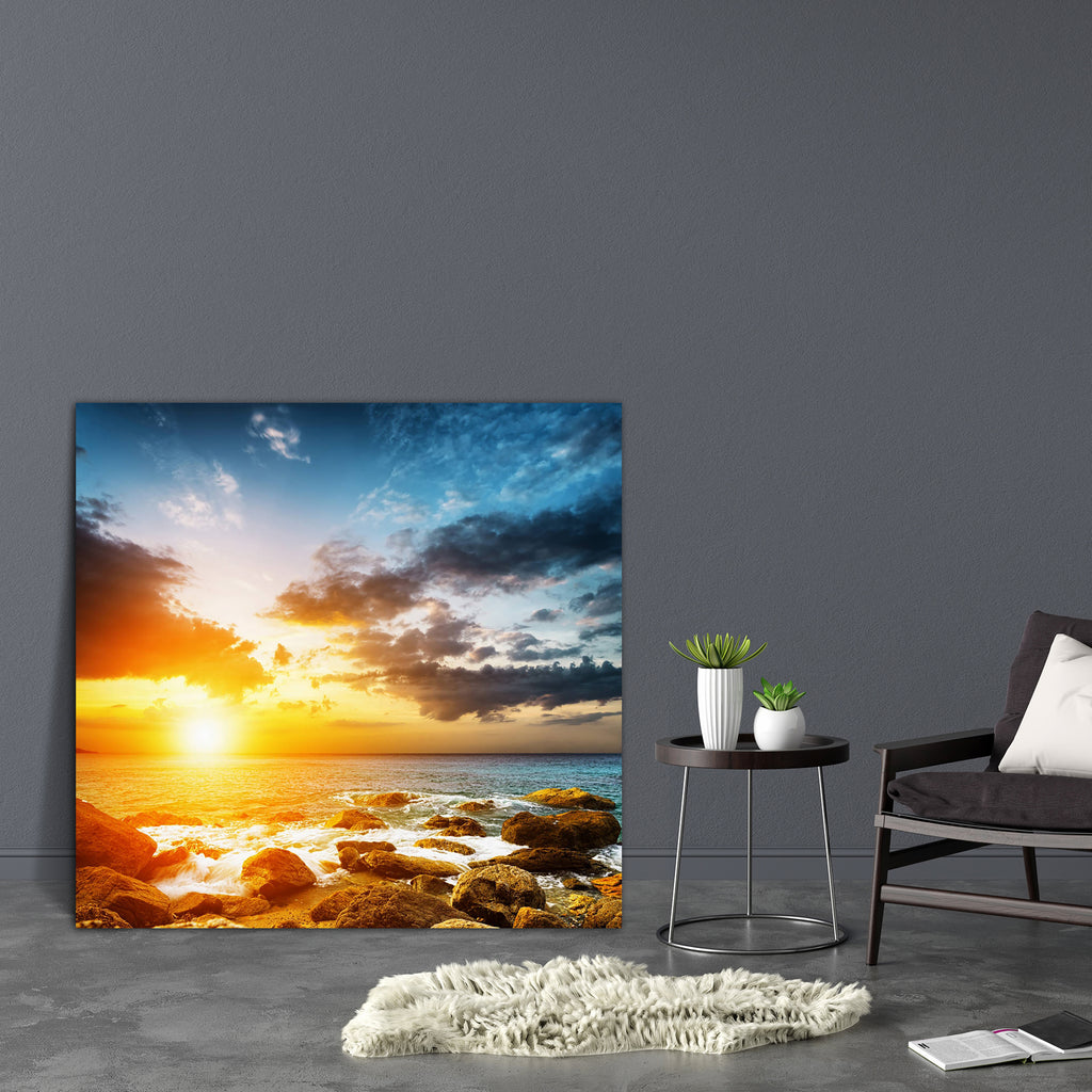 Sunset Landscape D1 Canvas Painting Synthetic Frame-Paintings MDF Framing-AFF_FR-IC 5003146 IC 5003146, Automobiles, Black, Black and White, Landscapes, Marble and Stone, Nature, Scenic, Seasons, Sunrises, Sunsets, Transportation, Travel, Tropical, Vehicles, sunset, landscape, d1, canvas, painting, synthetic, frame, background, bay, beach, beautiful, beauty, blue, cloud, coast, color, colorful, dawn, dusk, evening, horizon, morning, night, ocean, orange, outdoor, peaceful, red, reflection, rock, sand, scene
