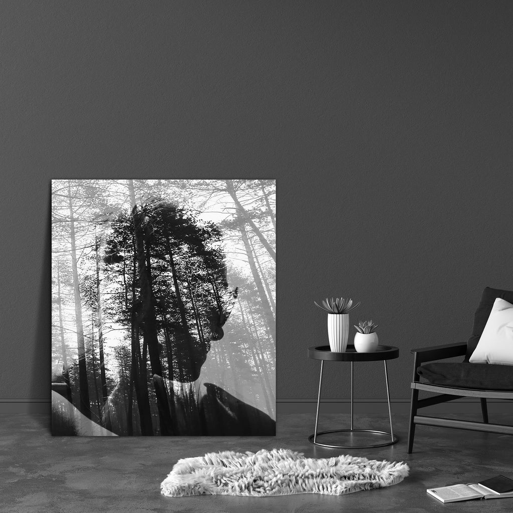 Deep Forest Canvas Painting Synthetic Frame-Paintings MDF Framing-AFF_FR-IC 5003149 IC 5003149, Abstract Expressionism, Abstracts, Black, Black and White, Conceptual, Individuals, Portraits, Semi Abstract, White, deep, forest, canvas, painting, synthetic, frame, artistic, background, bio, branches, bw, contemplation, creative, daydreaming, double, ecology, effect, environment, exposure, face, fir, head, isolated, meditative, multiple, natural, needles, peace, person, pine, plant, portrait, profile, serenity