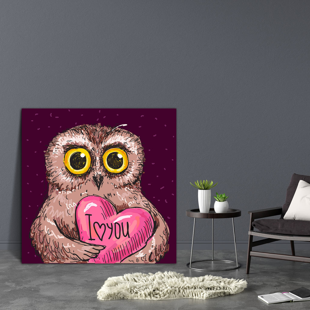 Owl In Love Canvas Painting Synthetic Frame-Paintings MDF Framing-AFF_FR-IC 5003153 IC 5003153, Animals, Animated Cartoons, Art and Paintings, Baby, Birds, Black and White, Caricature, Cartoons, Children, Decorative, Digital, Digital Art, Drawing, Fashion, Graphic, Hearts, Hipster, Illustrations, Kids, Love, Music, Music and Dance, Music and Musical Instruments, Patterns, Romance, Signs, Signs and Symbols, Wedding, White, owl, in, canvas, painting, synthetic, frame, animal, art, background, beautiful, bird,