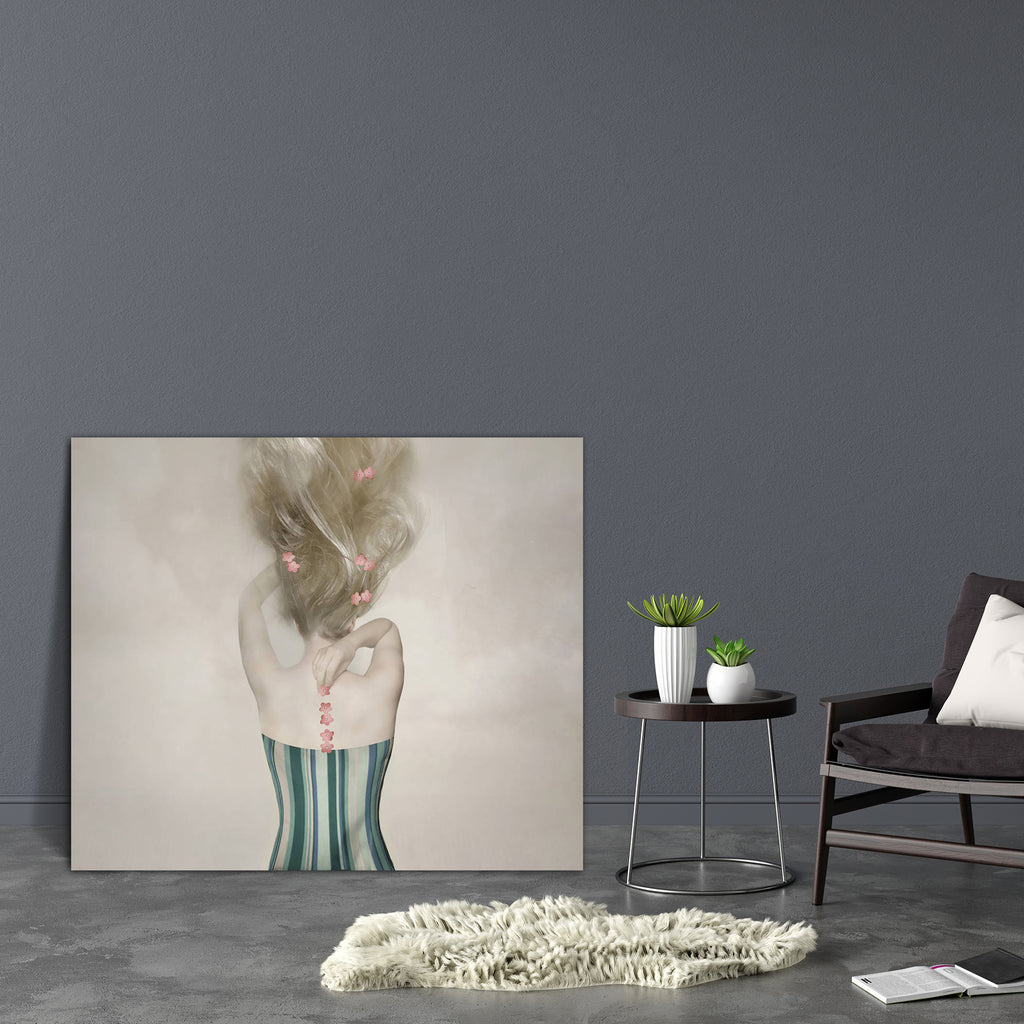 Female Model D3 Canvas Painting Synthetic Frame-Paintings MDF Framing-AFF_FR-IC 5003156 IC 5003156, Abstract Expressionism, Abstracts, Ancient, Art and Paintings, Asian, Black, Black and White, Conceptual, Decorative, Fashion, Historical, Medieval, Semi Abstract, Vintage, female, model, d3, canvas, painting, synthetic, frame, abstract, art, artistic, back, beautiful, bizarre, blond, bodice, body, part, caucasian, classy, concept, corsage, decoration, dress, elegance, elegant, fashionable, green, hair, hairs