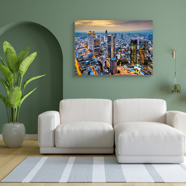 Aerial View of Frankfurt, Germany Canvas Painting Synthetic Frame-Paintings MDF Framing-AFF_FR-IC 5003159 IC 5003159, Architecture, Business, Cities, City Views, German, Landmarks, Landscapes, Modern Art, Places, Scenic, Skylines, Sunrises, Sunsets, Urban, aerial, view, of, frankfurt, germany, canvas, painting, for, bedroom, living, room, engineered, wood, frame, skyline, building, buildings, district, cbd, central, city, cityscape, dawn, downtown, dusk, europe, european, evening, famous, place, financial, 