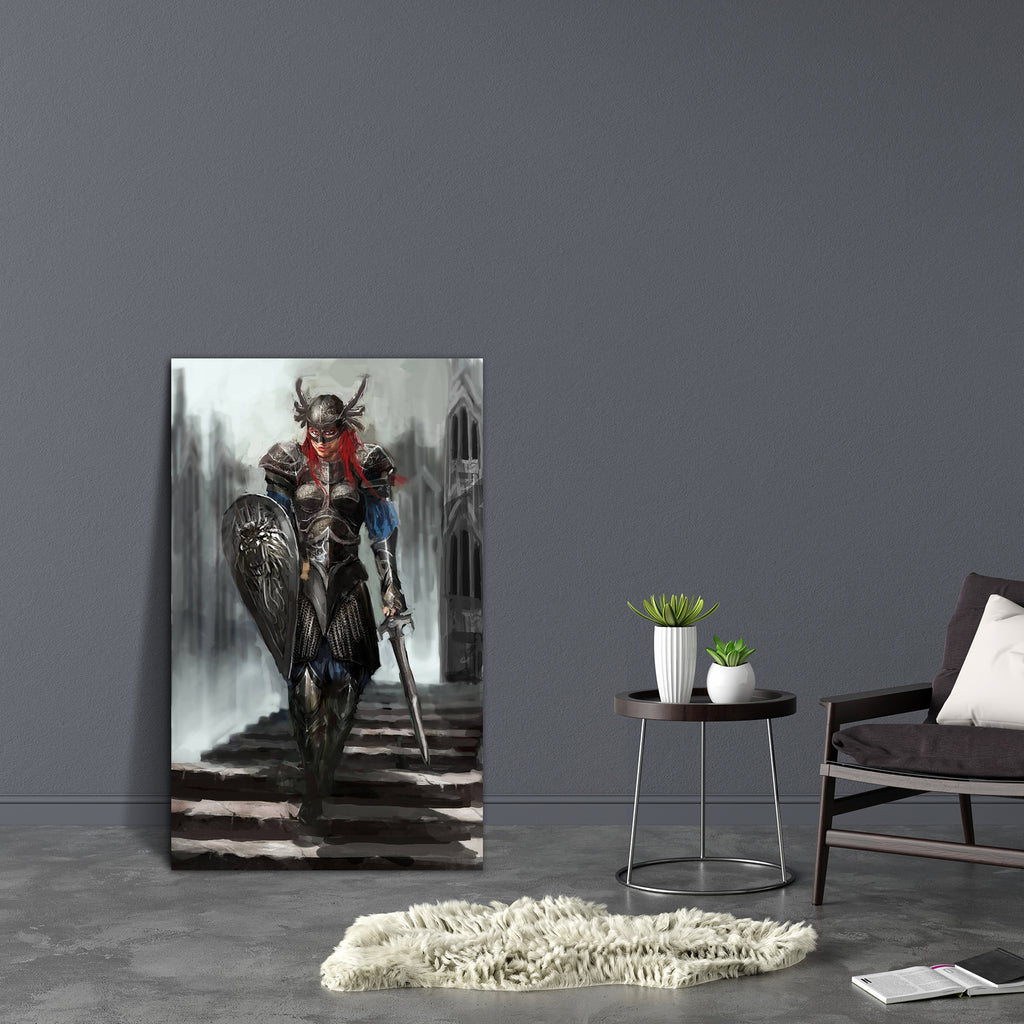 Female Knight Canvas Painting Synthetic Frame-Paintings MDF Framing-AFF_FR-IC 5003160 IC 5003160, Ancient, Education, Illustrations, Medieval, Schools, Universities, Vintage, female, knight, canvas, painting, synthetic, frame, warrior, woman, paladin, armor, army, battle, battlefield, general, girl, helmet, illustration, image, light, school, shield, spirit, sword, war, artzfolio, wall decor for living room, wall frames for living room, frames for living room, wall art, canvas painting, wall frame, scenery,